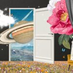 Portal,To,Space,Background,,Surreal,Escapism,Collage,Art.,Surreal,Collage