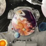 Surreal,Astronaut,Selfie,Background,,Galaxy,Aesthetic