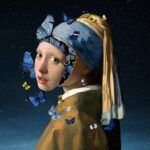 Girl,With,A,Pearl,Earring,And,Butterfly,Collage,Artwork,,Johannes